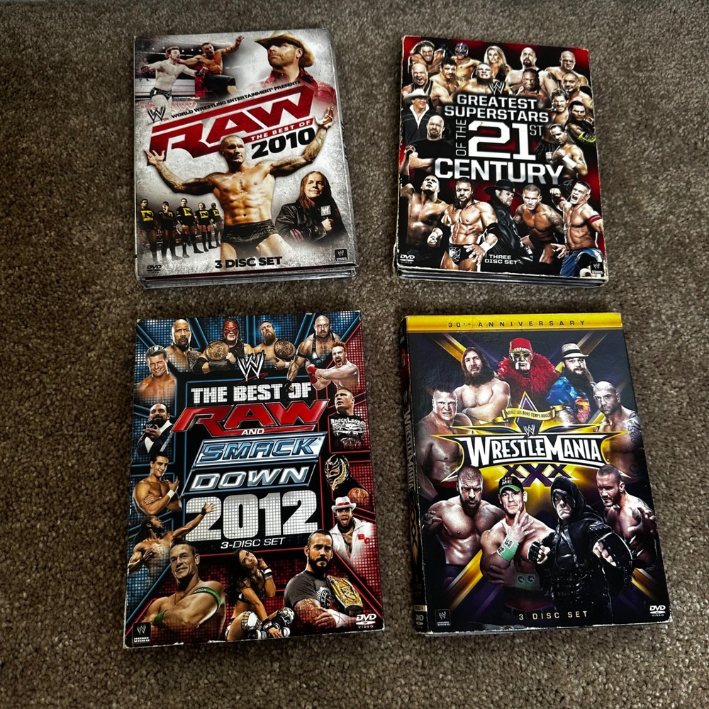 WWE DVD Lot 4 Sets WrestleMania XXX Best of RAW 2010 2012 21st Century Superstar